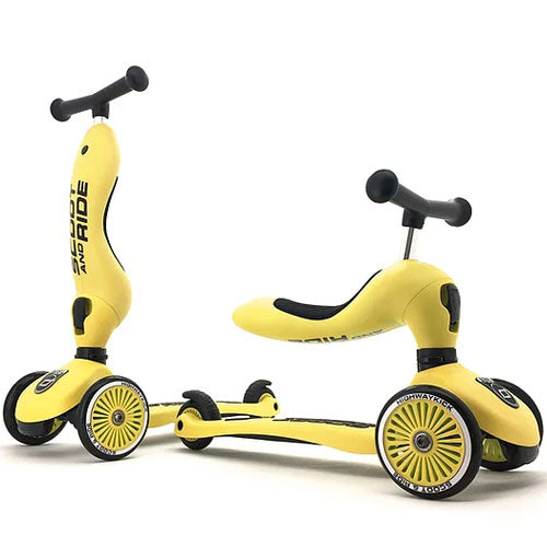scoot and ride 2-in-1 loopfiets en step - highwaykick 1 - lemon  | SR-96354 | 0