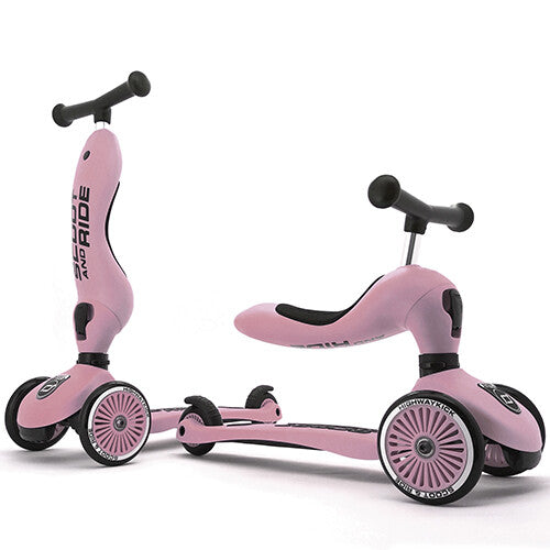 scoot and ride 2-in-1 loopfiets en step - highwaykick 1 - rose  | SR-96270 | 0