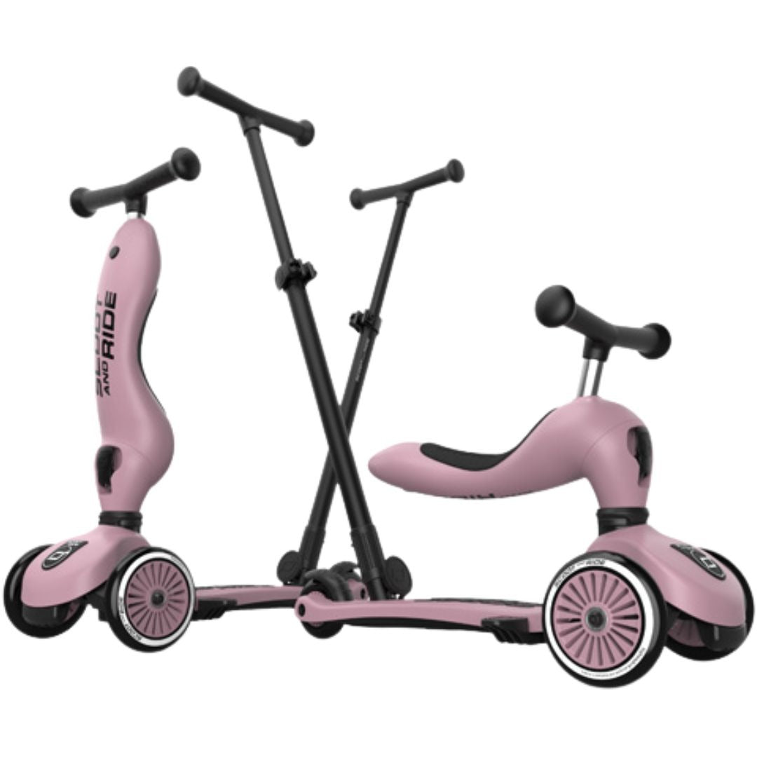 scoot and ride 2-in-1 loopfiets en step - push and go - wildberry | SR-00069 | 0