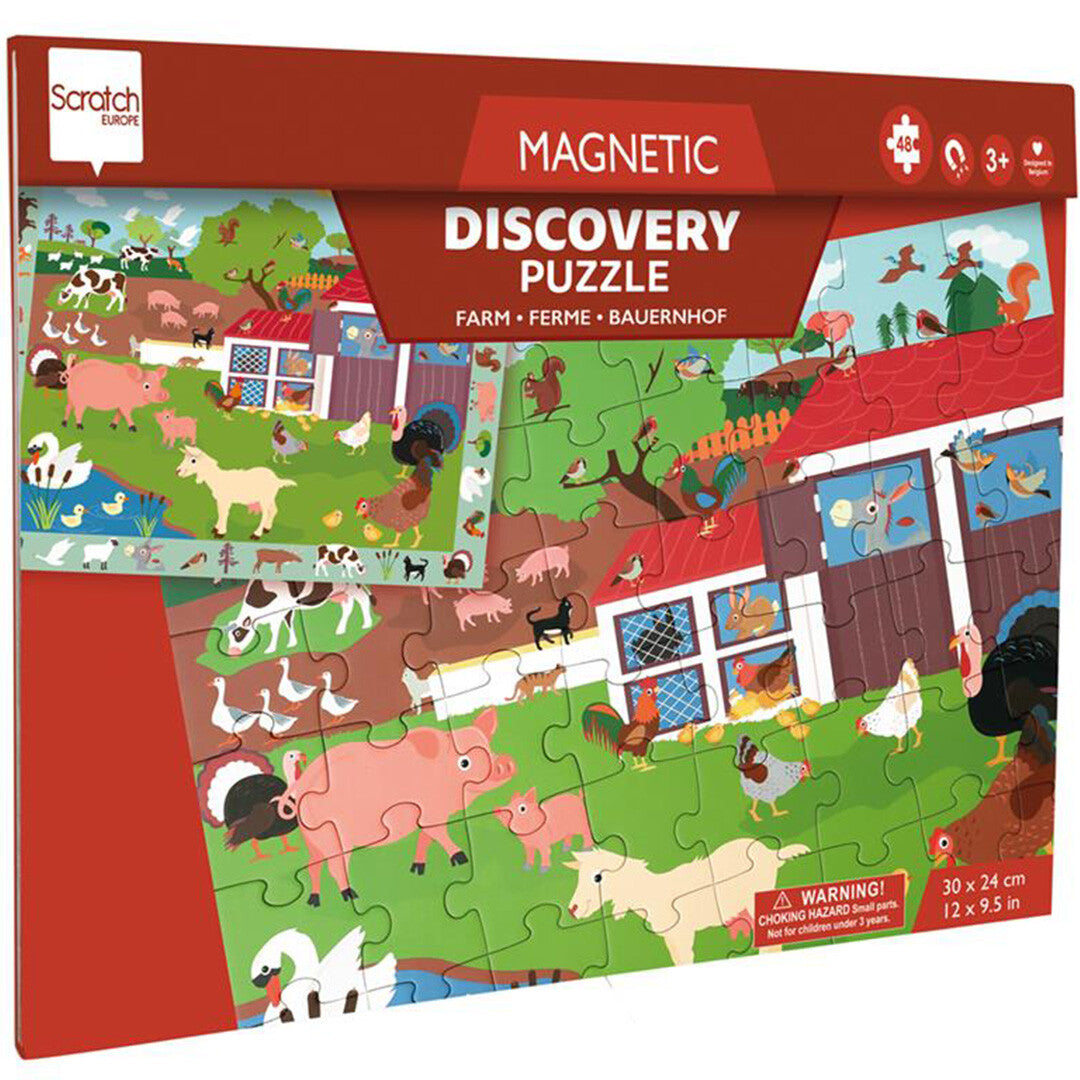 scratch europe magnetisch puzzelboek boerderij - 48st  | 6181233 | 0