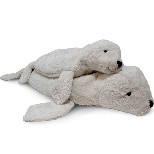 senger warmteknuffel zeehond - wit - 40 cm | Y21048 | 1