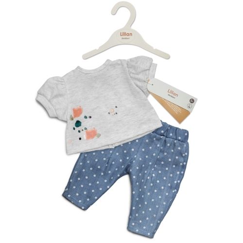 skrållan poppenkleding jeans en t-shirt - 36 cm | LY2411 | 3