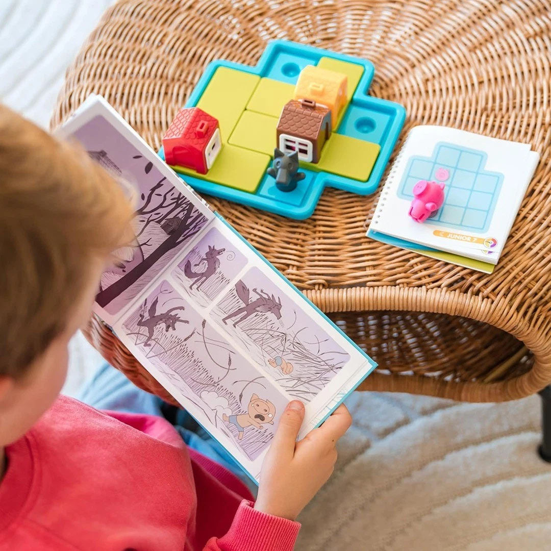 smart games jeu de puzzle trois petits cochons - deluxe