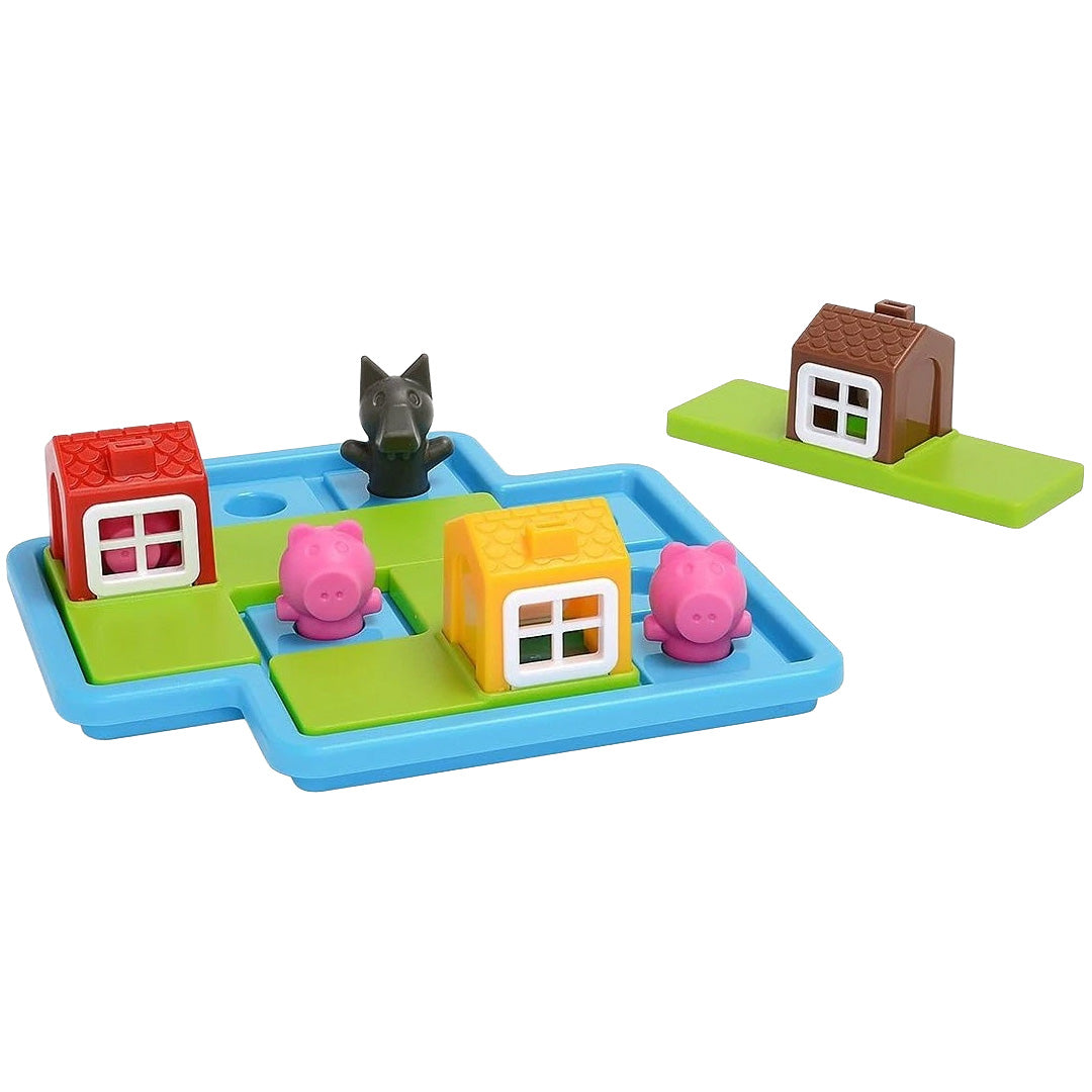 smart games jeu de puzzle trois petits cochons - deluxe