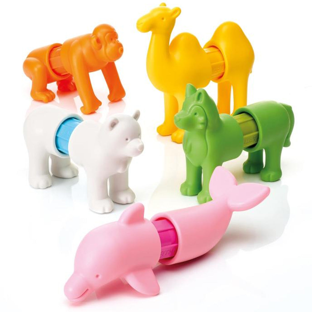smartmax jeu de puzzle magnétique - my first animals around the world