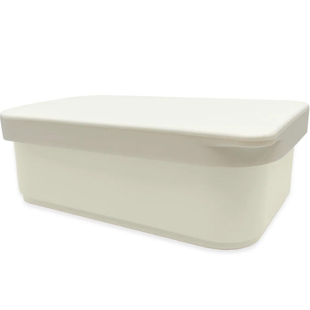 smikkels rvs broodtrommel met siliconen deksel crème - 900 ml | 01.10055 | 2