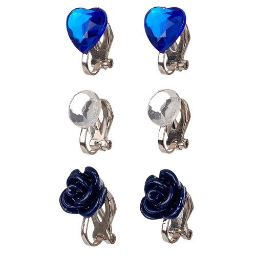souza for kids 3 paar clipoorbellen - blauw | 105360 | 0