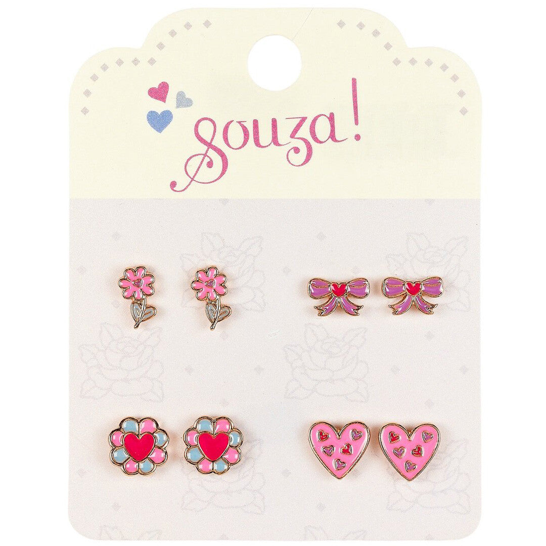souza for kids 4 paar oorbellen - bloemen | 106873 | 0
