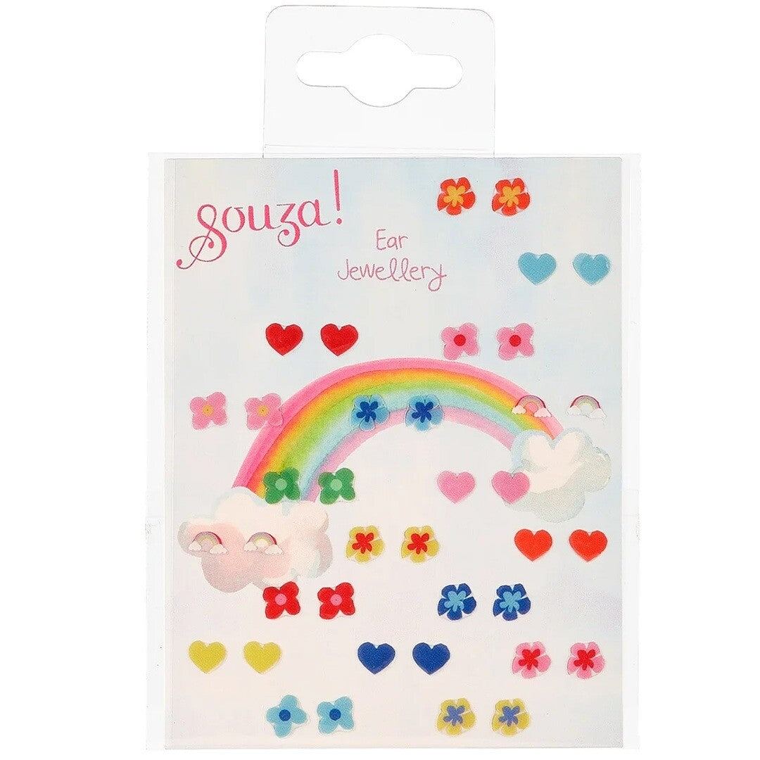 souza for kids plakoorbellen hartjes - bloemen - 38st | 107384 | 0