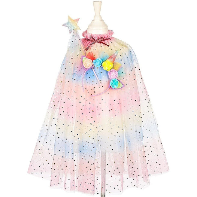 souza for kids verkleedcape eenhoorn met toverstaf en diadeem - 3-4 jaar | 101060 | 0