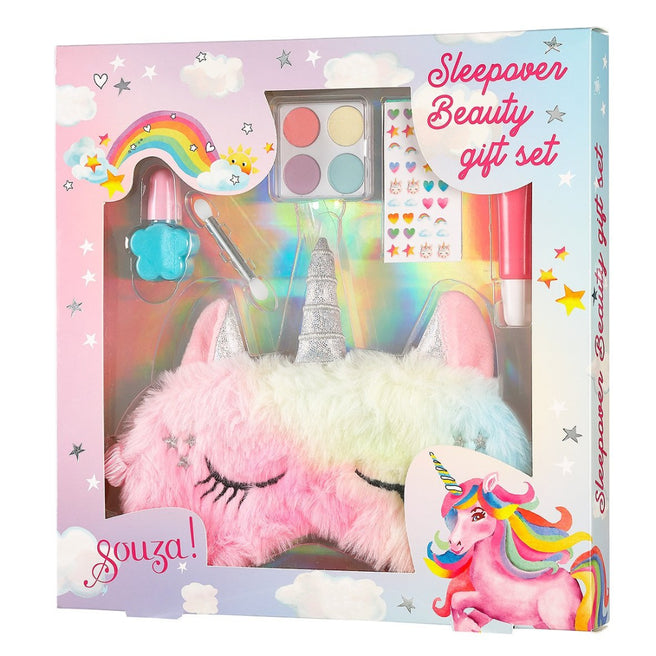 Souza for kids eenhoorn make-up set met slaapmasker in de verpakking.