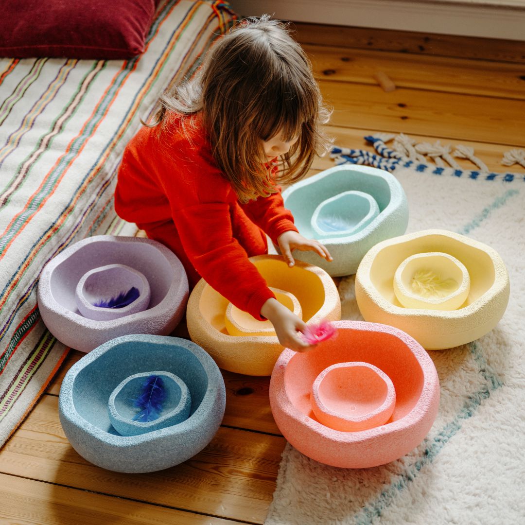 stapelstein original MINI rainbow pastel -  6st  | 160330 | 1