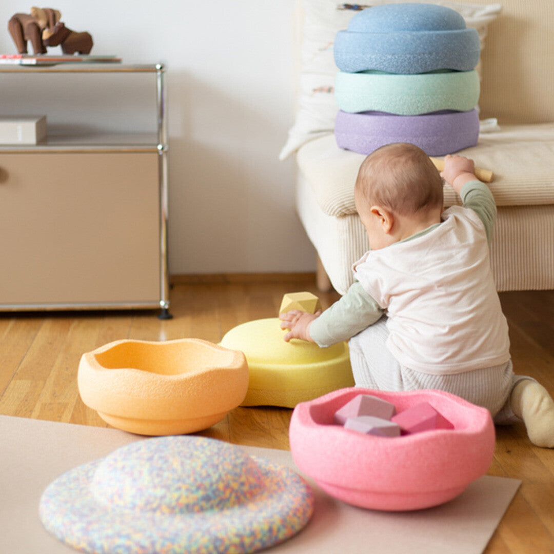 stapelstein rainbow met confetti balance board - pastel - 7st    | 201600 | 1