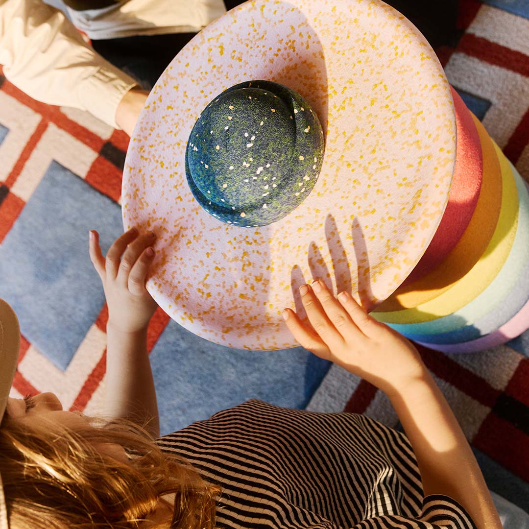 stapelstein rainbow met petal balance board - pastel + gratis mini | 100430 | 0