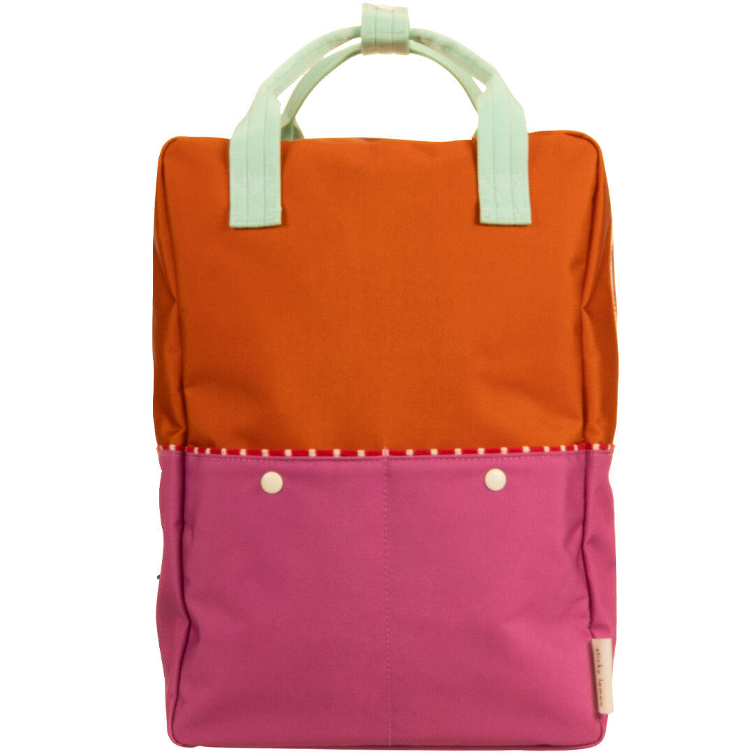 sticky lemon rugzak colourblocking - gravel orange - rosette pink - 38 cm | 1802174 | 0