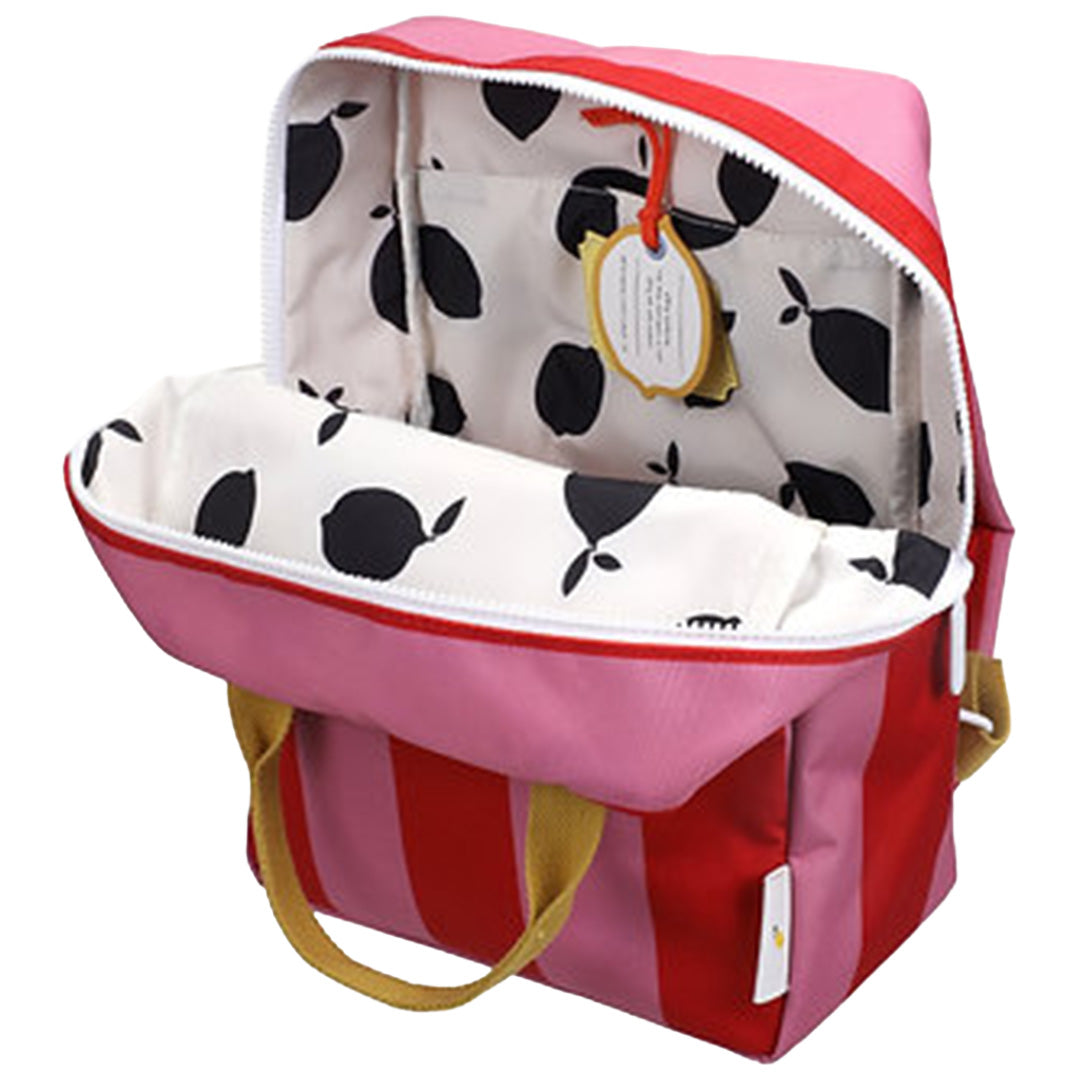 sticky lemon rugzak stripes - red apple rosebay pink - 32 cm | 1802378 | 4