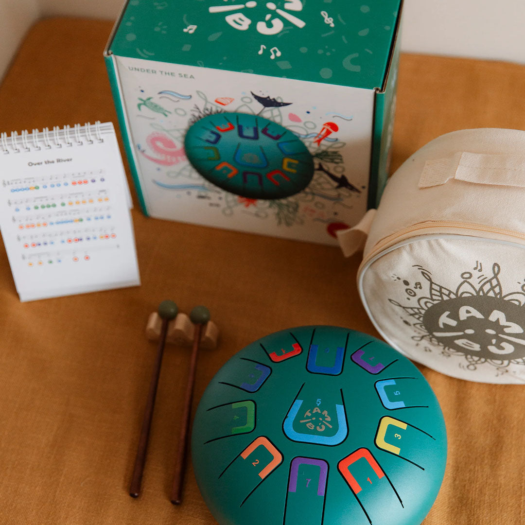 tambu tongtrommel mat turkoise - under the sea - Ø20 cm | CL.TAM.03 | 3