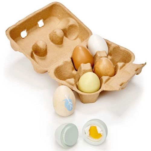 tender leaf toys eierdoosje met 6 eieren | 4608285 | 0