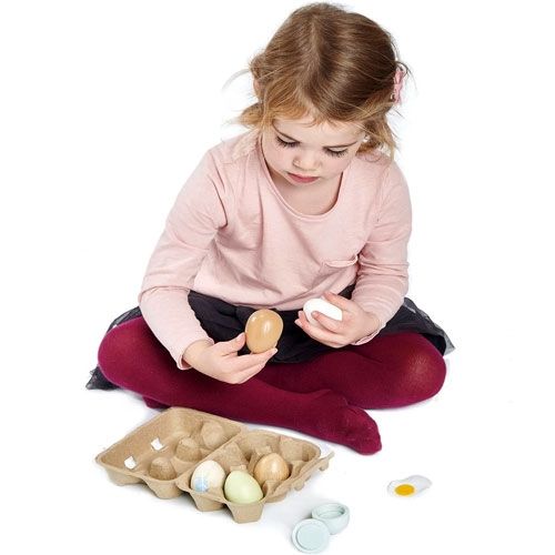 tender leaf toys eierdoosje met 6 eieren | 4608285 | 1