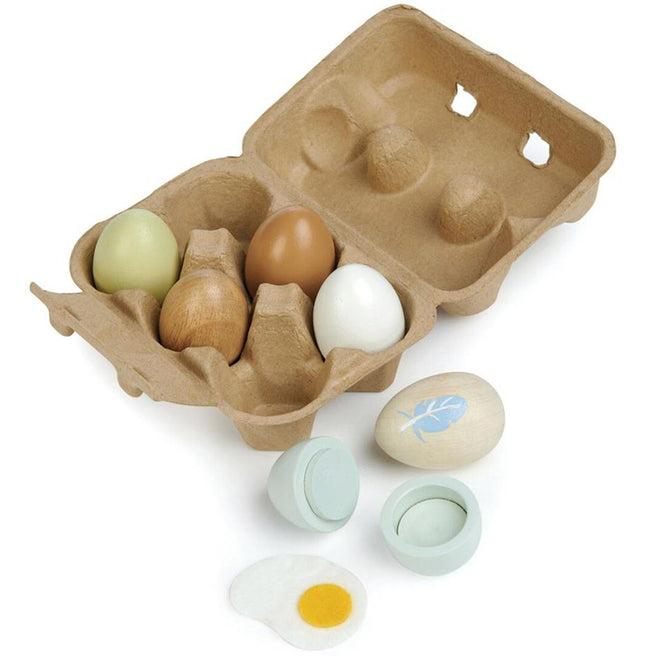 tender leaf toys eierdoosje met 6 eieren | 4608285 | 3