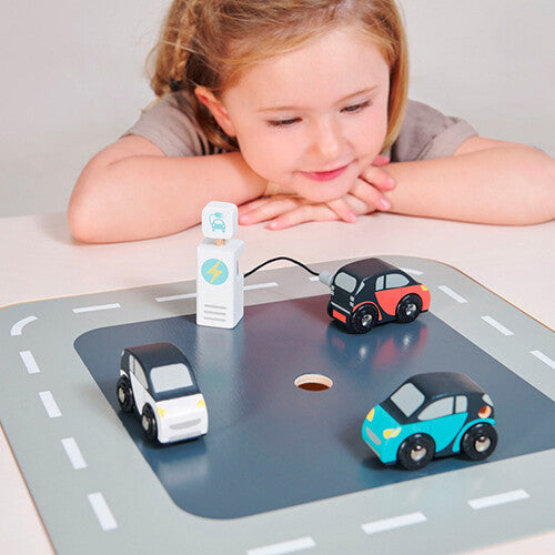 tender leaf toys elektrische auto's met laadpaal | 4608373 | 4