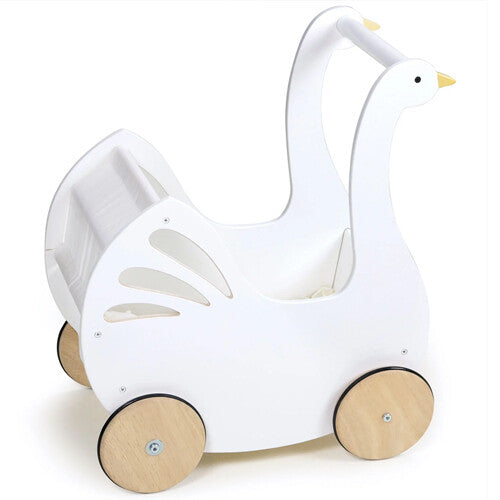 tender leaf toys poppenwagen zwaan | 4608105 | 1