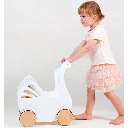 tender leaf toys poppenwagen zwaan | 4608105 | 3