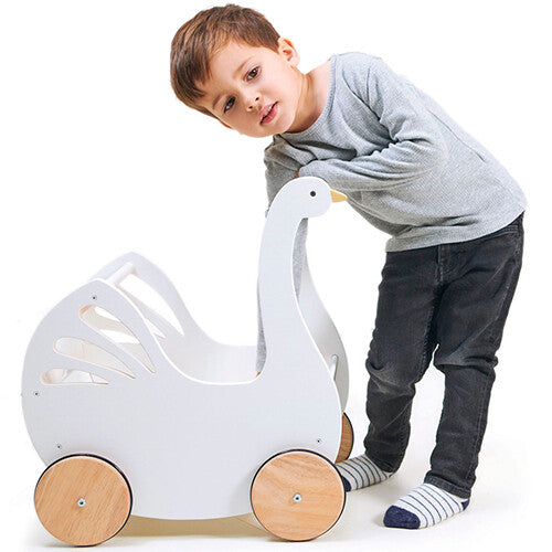 tender leaf toys poppenwagen zwaan | 4608105 | 4