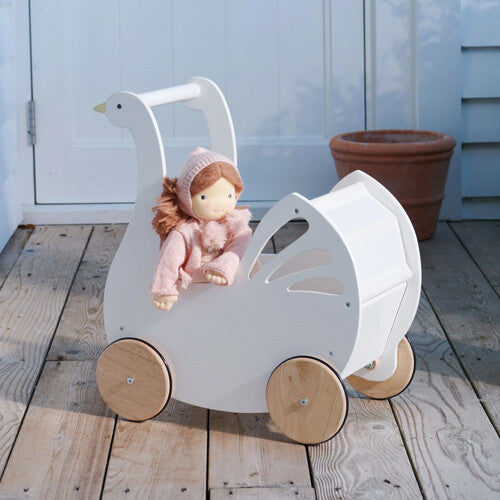 tender leaf toys poppenwagen zwaan | 4608105 | 6