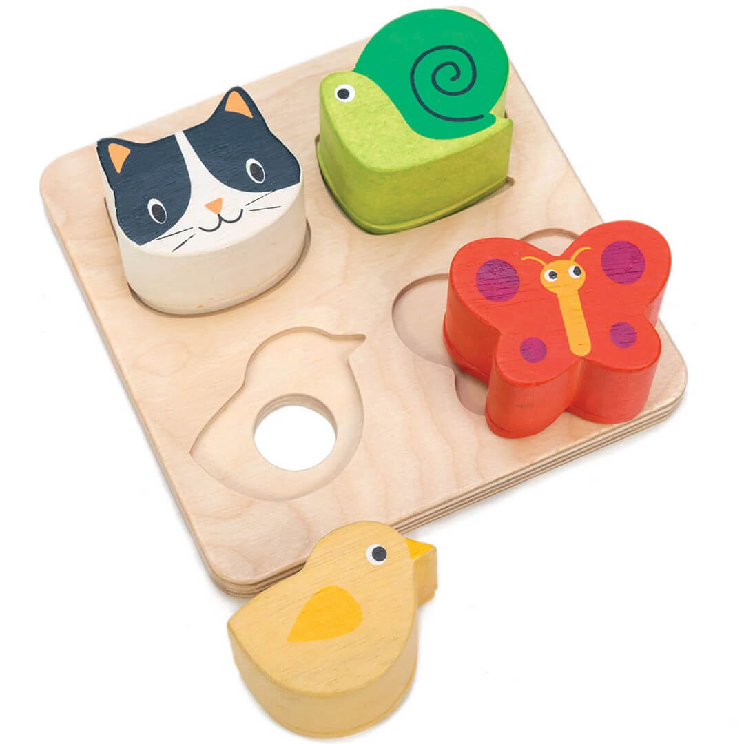 tender leaf toys sensorische puzzel - 4st  | 4608406 | 0