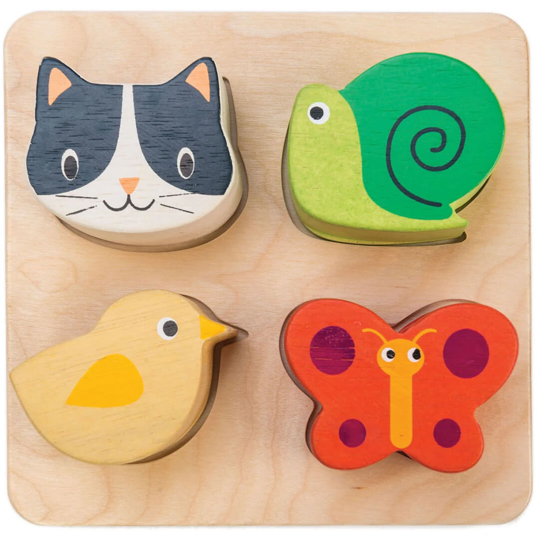 tender leaf toys sensorische puzzel - 4st  | 4608406 | 1