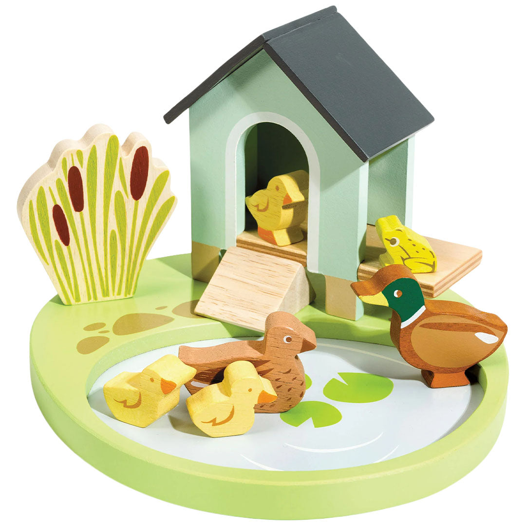 tender leaf toys speelset - eenden - huis met vijver | 4608170 | 