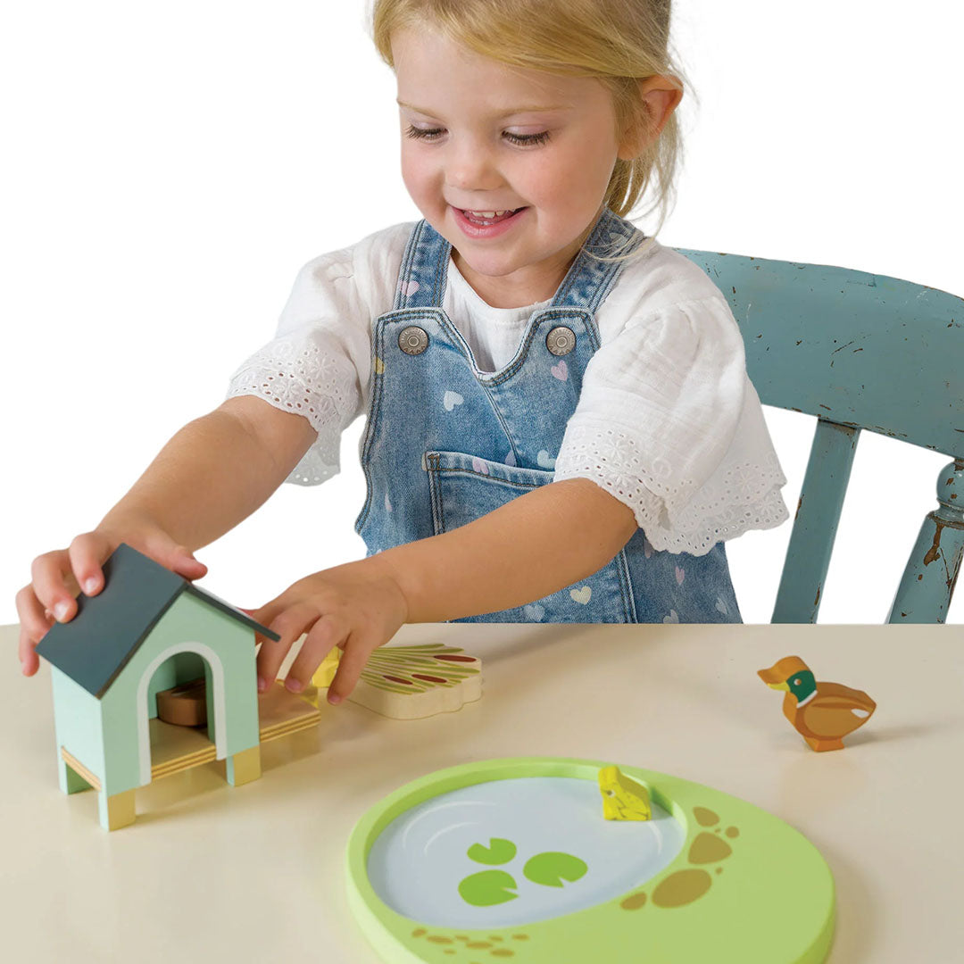 tender leaf toys speelset - eenden - huis met vijver | 4608170 | 2