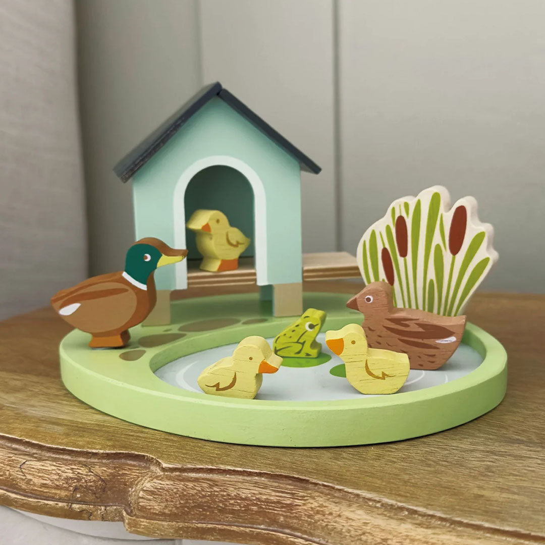 tender leaf toys speelset - eenden - huis met vijver | 4608170 | 3