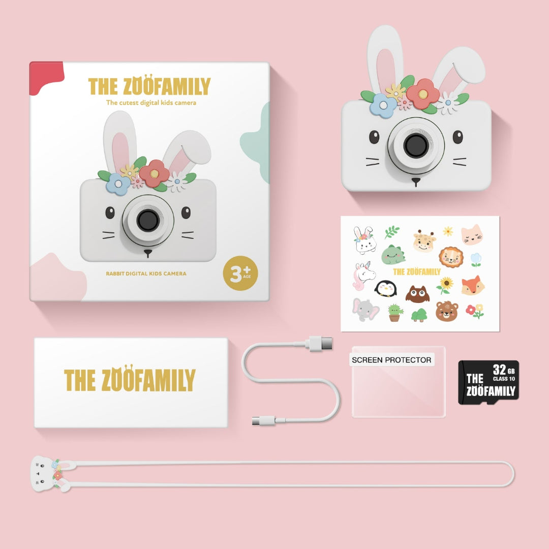 the zoofamily kindercamera zoo friends - konijn met bloemen | TZFC1rabbitflower | 8