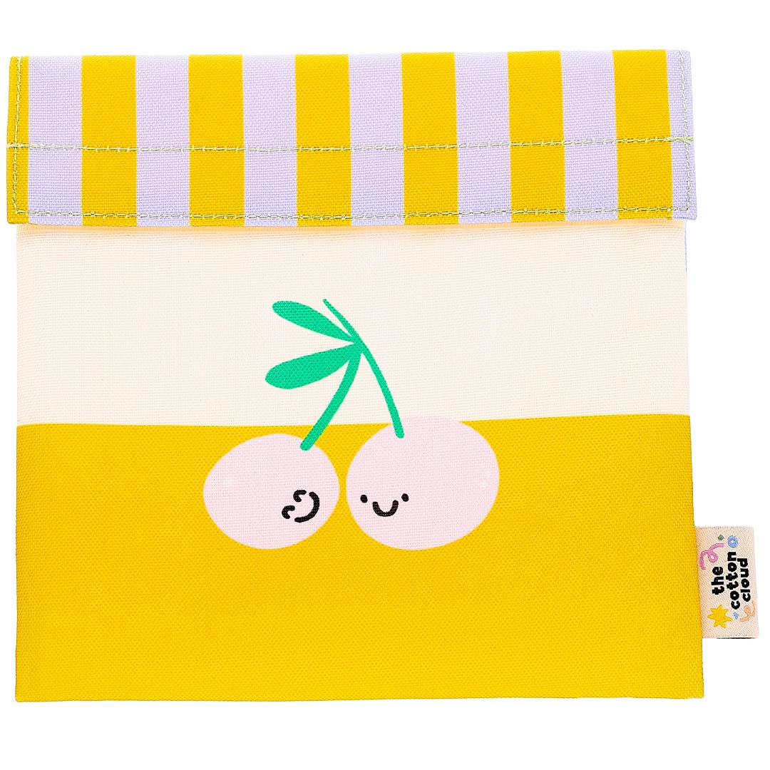 the cotton cloud herbruikbaar lunchzakje cherry pop | TTC-SBAG-CHERRY | 