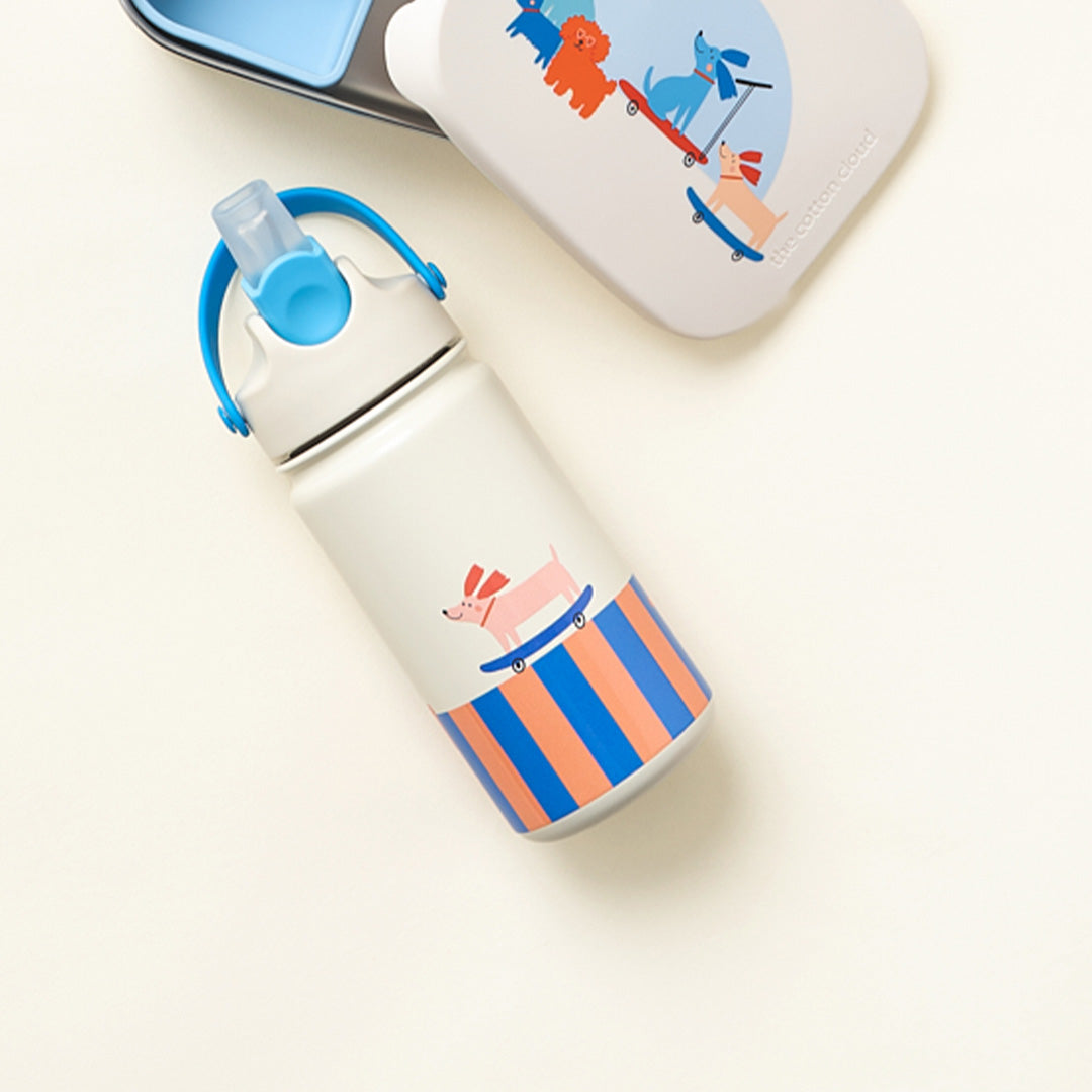 the cotton cloud rvs drinkfles woof gang - 420 ml | TTC-FLSK-WOOF | 3