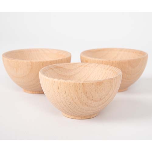 tickit houten bakjes naturel - Ø 7 cm - 3st | 73929 | 2