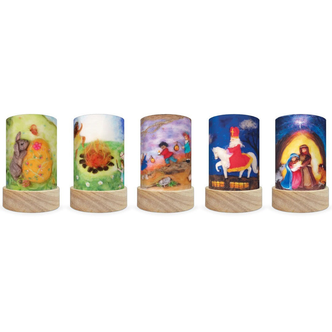 toverlux lichtkaarten voor lantaarn - het wol feetje - holidays - 5st | TS-SET-HWF1 | 0