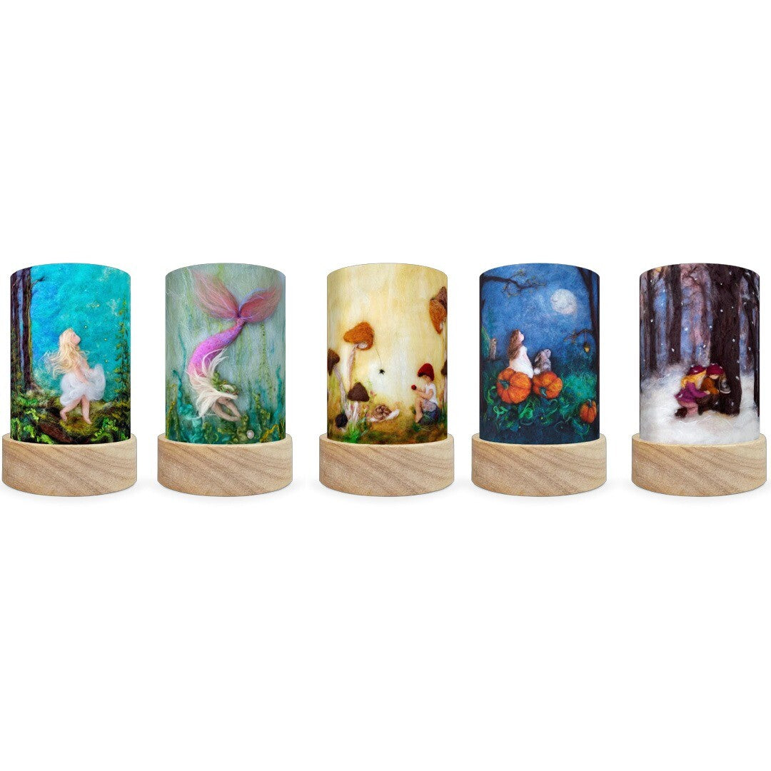toverlux lichtkaarten voor lantaarn - het wol feetje - seasons - 5st | TS-SET-HWF4 | 0