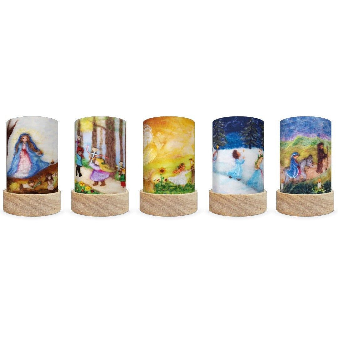 toverlux lichtkaarten voor lantaarn - het wol feetje - waldorf - 5st | TS-SET-HWF2 | 0