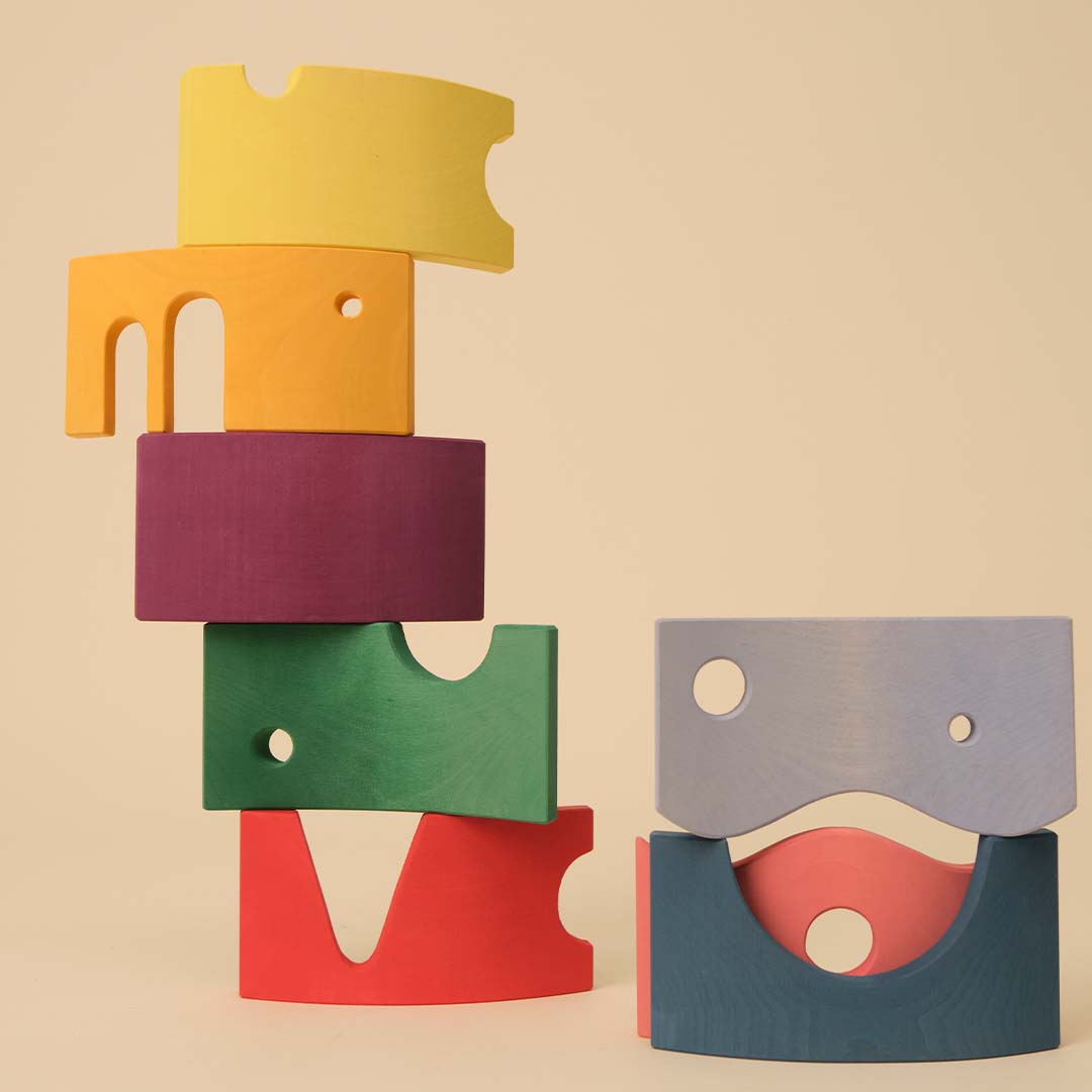 toyto bouwblokken storyboard rainbow - 8st | TOY401 | 2