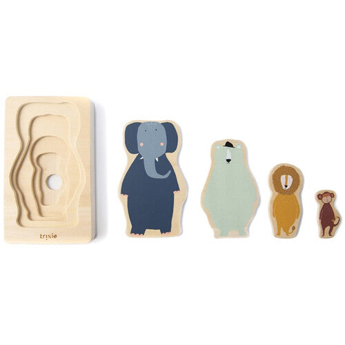 trixie vier lagen puzzel  animals - 4st | 36-160 | 0