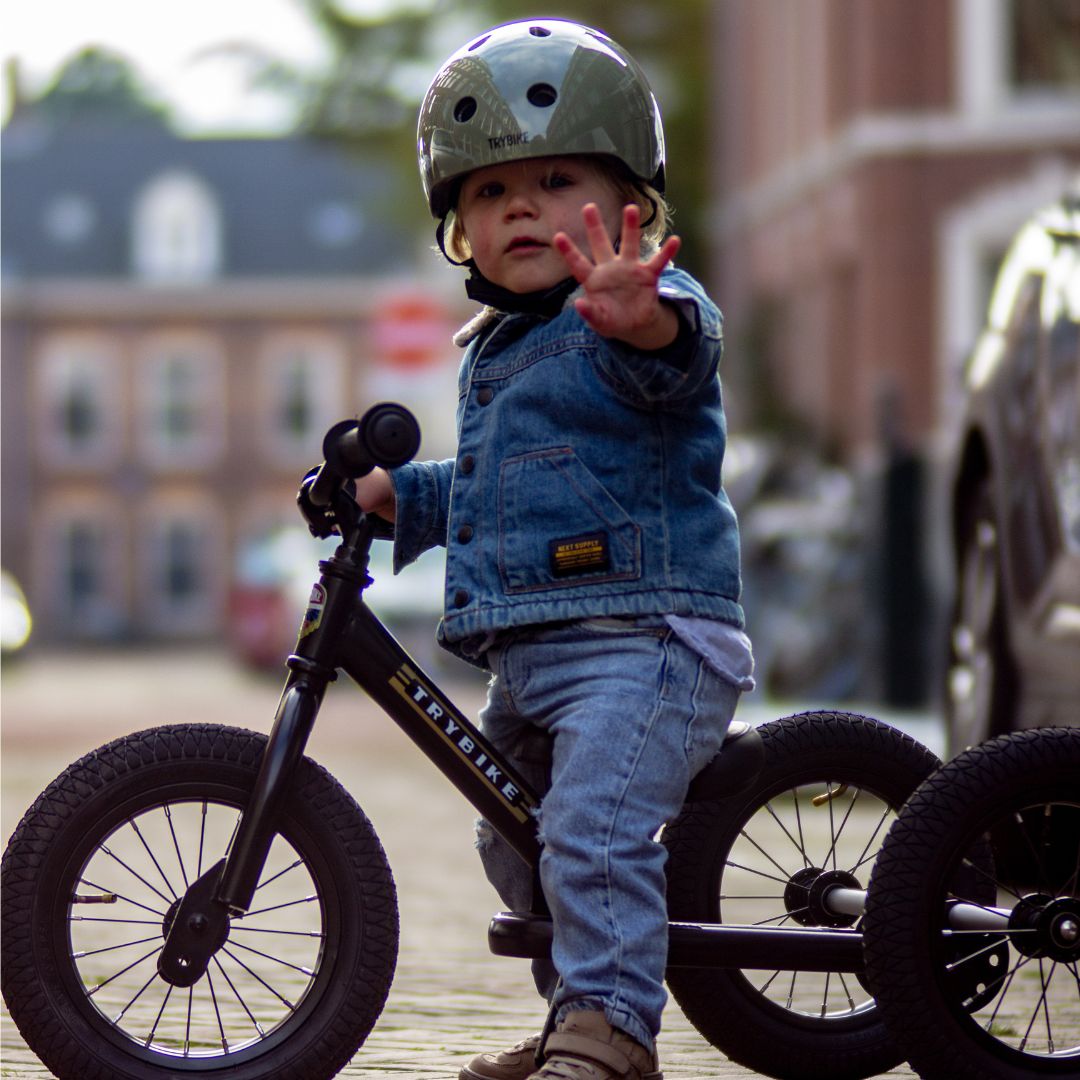 trybike steel 2-in-1 loopfiets zwart    | TBS-3-BLK | 1