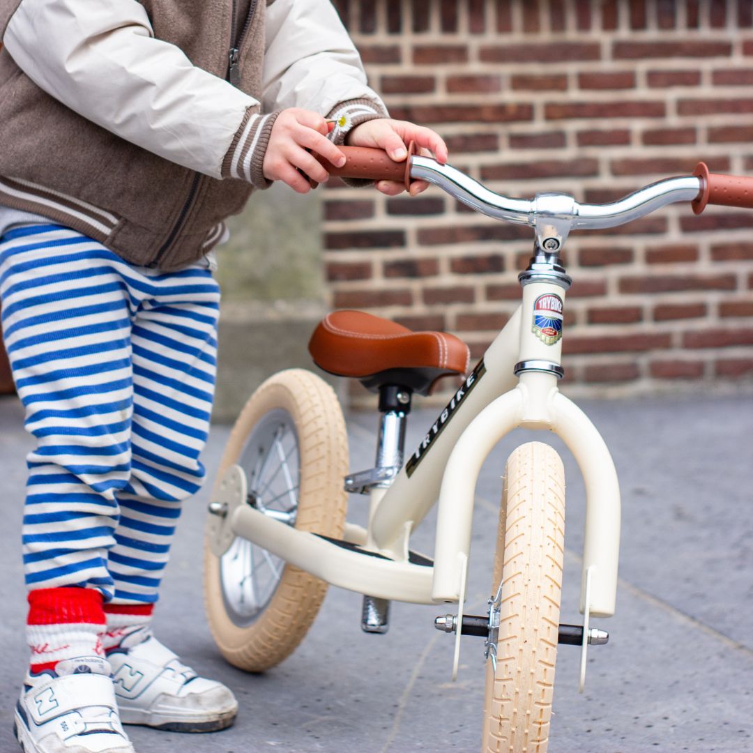 trybike steel loopfiets vintage cream mat - bruin | TBS-2-CRM-VIN | 1