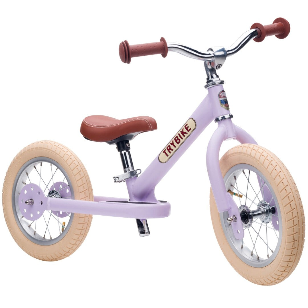 trybike steel loopfiets vintage lila - bruin    | 30TBS-3-PUR-VIN | 0