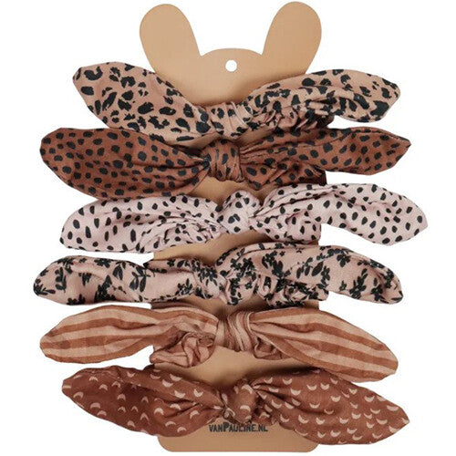 vanpauline haarelastieken scrunchie - stripe & moon - 6st | 8719689799816 | 0