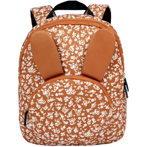 vanpauline kinderrugtas konijn - caramel flowers  - 30 cm  | VP-TAS-BUNNY-CARAMEL-FLOWERS | 0