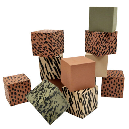 vanpauline vierkante foamblokken groen - caramel - 12st | 8719689799052 US | 0