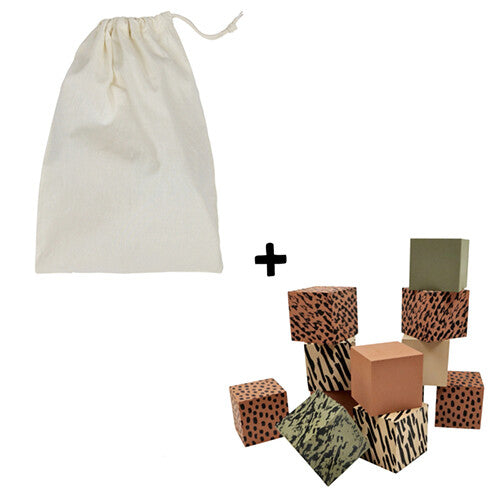 vanpauline vierkante foamblokken groen - caramel - 12st | 8719689799052 US | 2